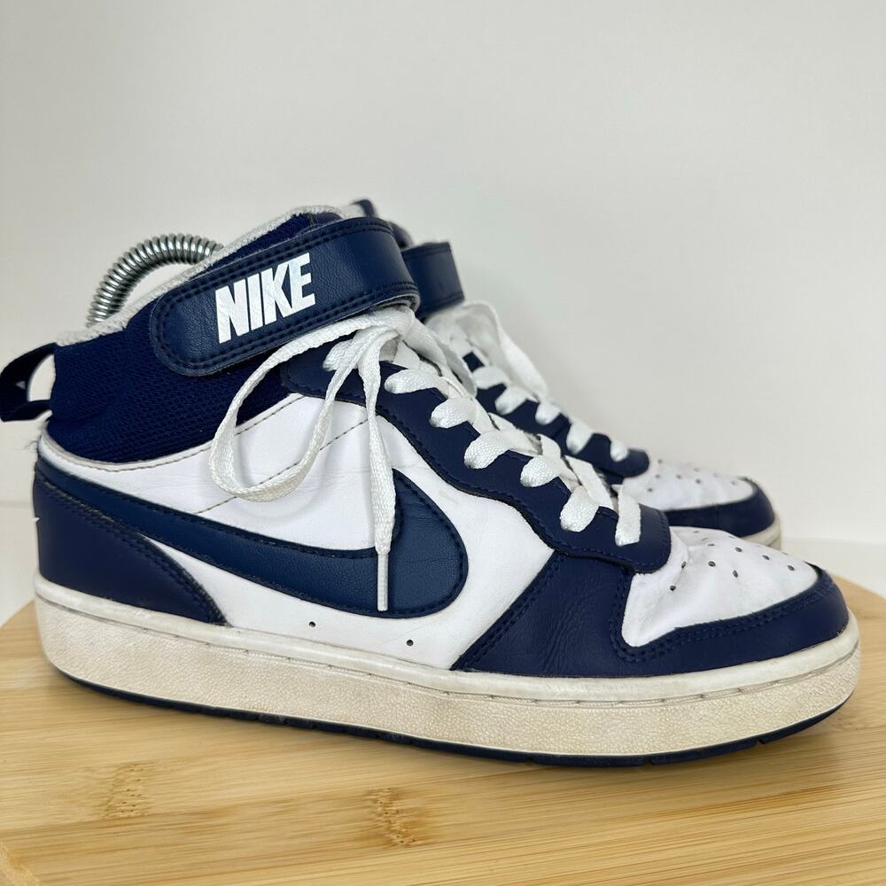 Nike Kids Navy and White High-Top Sneakers